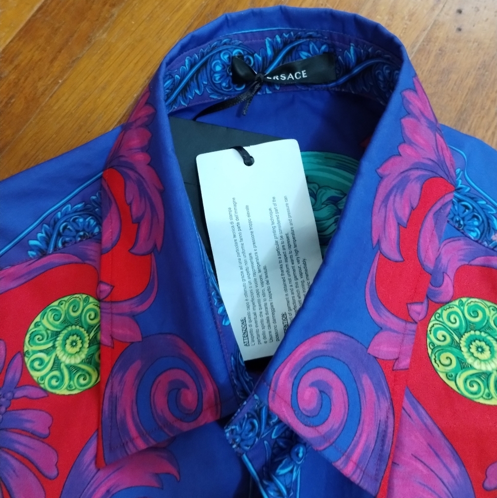 Versace "Trend" Men's button up patterned shirt - Picture 3 of 4